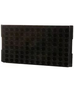 BioPlas 0099 Microcentrifuge Tube Rack, 96 Wells, Black, (Pack Of 5)