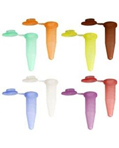 BioPlas 0.6mL g-Tube, Flat Top Microcentrifuge Tube, Sterile, CS/10000, Rainbow, 0.6 mL