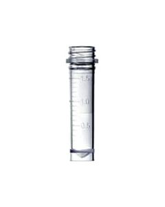 BioPlas 2.0mL Screw Tube, Skirted Base, Graduated, Writing Area, CS/5000, Clear, 2.0 mL