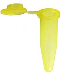 BioPlas 4317 Flat Top Microcentrifuge Tube, 0.5mL, Yellow, (Pack Of 500)