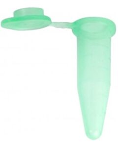 BioPlas 4319 Flat Top Microcentrifuge Tube, 0.5mL, Green, (Pack Of 500)