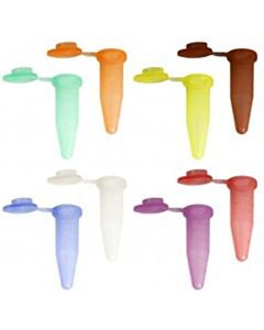 BioPlas 4325 Flat Top Microcentrifuge Tube, 0.5mL, Rainbow, (Pack Of 500)