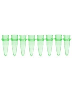 BioPlas 5010-5 Thin Wall Micro Tube, 8 Tubes/Strip, 0.2mL, Green, (Pack Of 125)