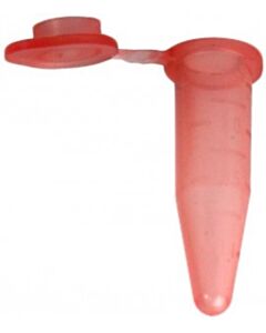 BioPlas 5050-2 Thin Wall Micro Tube With Attached Cap, 0.5mL, Red, (Pack Of 1000)