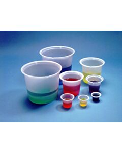Qorpak 10mL Disposable Polystyrene Beaker, 1.4375" Top Od x 0.875" Bottom Od x 1" H