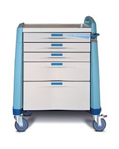 Capsa Healthcare Avalo Medical Cart, Emergency, Compact, Blue, 36"(H)X24"(D)X31"(W)