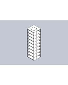 Crystal Industries Aluminum Vertical Rack For 2" Boxes, Holds 9 Boxes