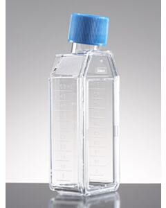 Corning Falcon 25 Sq CM Rectangular Canted Neck Cell Culture Flask with Blue Plug Seal Screw Cap