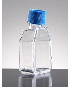 Corning Falcon 12.5 Sq CM Rectangular Canted Neck Cell Culture Flask with Blue Plug Seal Screw Cap