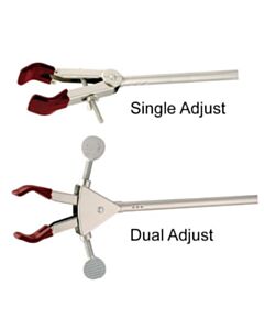 Chemglass Clamp, Two-Prong Extension, Large, Dual Adjust, 9in Oal