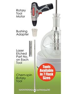 Chemglass Individual Tool, Rotary Scraper, Fits 2,000ml Round Bottom Flasks