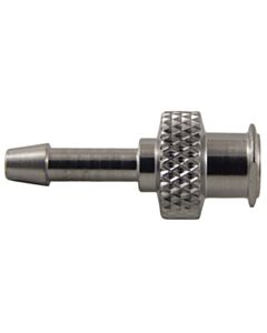 Chemglass Female Luer Lock to 8mm Hose Barb, 316 Stainless Steel