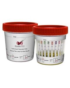 Clarity Diagnostics Round Cup, 12 Panel, Amp, bar, Bzo, Coc, Mamp, Mdma, Opi300 (Mor), Mtd, Oxy, Pcp, Tca, Thc, 25/PK