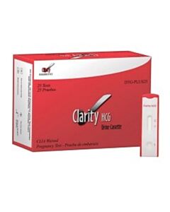 Clarity Diagnostics Reproductive Health Test Kit Clarity® hCG Pregnancy Test 25 Tests CLIA Waived