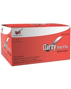 Clarity Diagnostics Clarirty Strep A Flip Cassette, Waived 25/PK