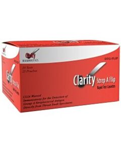 Clarity Diagnostics Clarity® Throat Swab 25 Swabs per Pack Streptococcus Group A Test