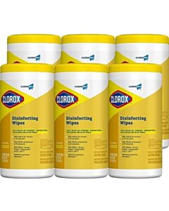 CloroxPro Disinfecting Wipes, Lemon Fresh, 75 ct, 6/CS