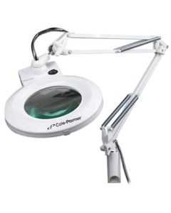 Antylia Control Company Cole-Parmer Magnifier Lamp, LED, 3X, Clamp-Mount, 31" L Arm; 120V, 60 Hz