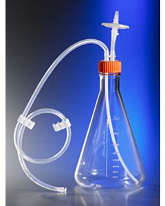 Corning 2L Polycarbonate Erlenmeyer Flask with 1/4 Dip Tube 02