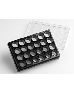 Corning Elplasia® 24-well Black/Clear Square Plasma Treated Microcavity