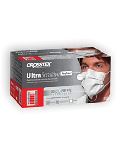 Crosstex ASTM Level 3 Earloop Mask, No Fog, White, 400/CS