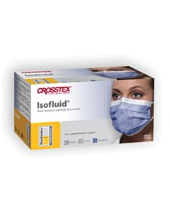 Crosstex ASTM Level 1 Mask, Latex Free (LF), Sapphire, 500/CS