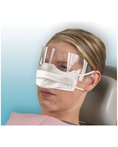 Crosstex Patients Safety Mask, Shield, Earloop, White, 200/CS