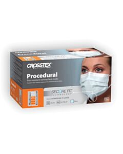 Crosstex ASTM Level 2 Mask, Blue, Latex Free (LF), 500/CS