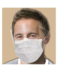 Crosstex ASTM Level 3 Mask, Splash Shield, Latex Free (LF), Blue, 100/CS