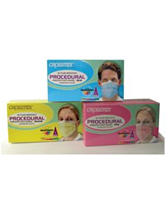 Crosstex ASTM Level 2 Mask, Yellow, Latex Free (LF), 500/CS