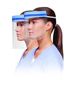 Crosstex Face Shield, Elastic Headband, Clear, 9" Full Length, 18/CS