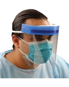 Crosstex Face Shield, Elastic Headband, Clear, 7" ¾ Length, Bulk, 72/CS