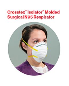 Crosstex Molded Surgical N95 Respirator, 240/CS (Item is Non-Returnable)