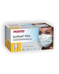 Crosstex ASTM Level 1 Mask, Latex Free (LF), Plus, Blue, 500/CS