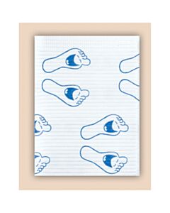 Crosstex Towel, 3-Ply Paper, Poly, 19" x 13", Happy Feet, 500/CS
