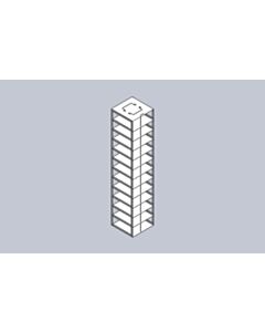 Crystal Industries Vertical Rack For 100-Cell Hinged Lid Boxes, Holds 12 Boxes