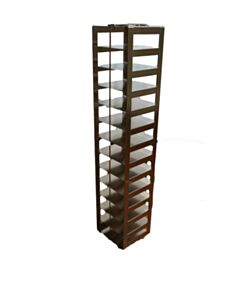 Crystal Industries Vertical Rack For 100-Cell Hinged Lid Boxes, Holds 13 Boxes