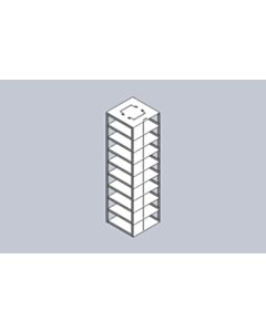 Crystal Industries Vertical Rack For 100-Cell Hinged Lid Boxes, Holds 9 Boxes