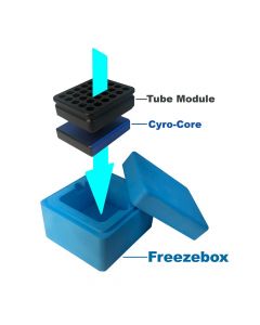 Crystal Industries Freeze Box-Blue Includes Cf Cooling Core, Cm03 For 30 X 5ml Tubes