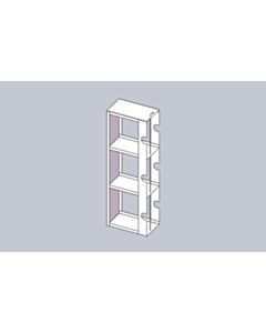 Crystal Industries Vertical Half Rack For 3" Boxes, Holds 3 Boxes