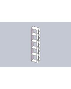 Crystal Industries Vertical Half Rack For 3" Boxes, Holds 5 Boxes