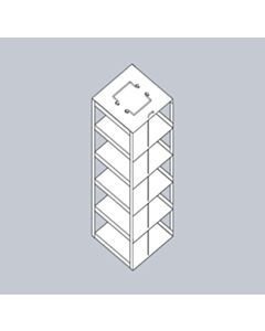 Crystal Industries Vertical Rack For Mini 2" Boxes, Holds 5 Boxes
