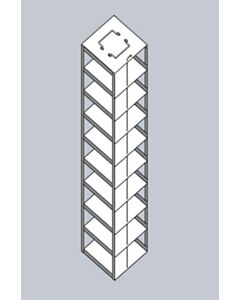 Crystal Industries Vertical Rack For Mini 3" Boxes, Holds 9 Boxes