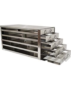 Crystal Industries Upright Freezer Drawer Rack For Pfizer Covid 19 Vaccine Boxes, 2x5 Configuration