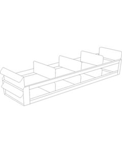 Crystal Industries Sliding Tray Rack For 2" Boxes, 4x2 Configuration, Sliding Drawers w/ Handles