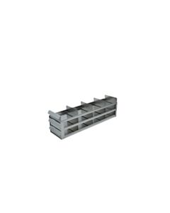 Crystal Industries Sliding Tray Rack For 2" Boxes, 4x3 Configuration, Sliding Drawers w/ Handles