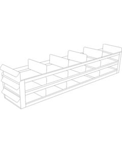 Crystal Industries Sliding Tray Rack For 2" Boxes, 5x3 Configuration, Sliding Drawers w/ Handles