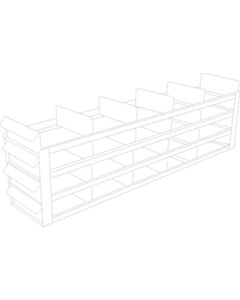 Crystal Industries Sliding Tray Rack For 3" Boxes, 5x4 Configuration, Sliding Drawers w/ Handles