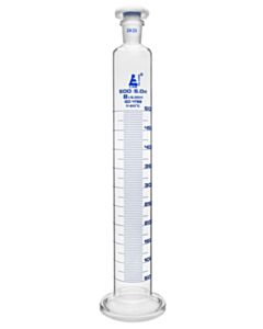 Eisco Labs Measuring Cylinder, 500ml - Class B - 24/29 Polypropylene Stopper - Round Base