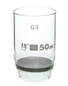 Eisco Labs Gooch Crucible, 50ml - Sintered Disc, G-3 Porosity - Borosilicate Glass Ml